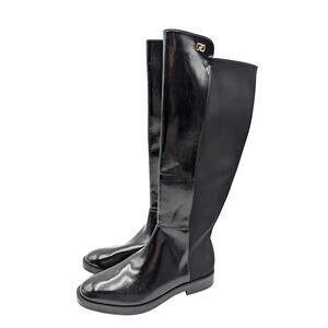 Aerosoles Trapani Knee High Boots Round Toe Women's Black Size US7.5M EU38